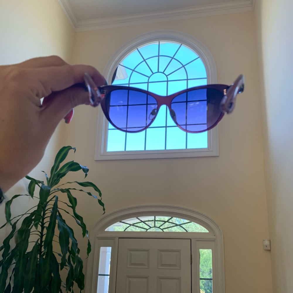 Stylish Diesel cat eye purple pink ombré frame sunglasses